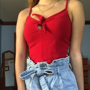 Cropped Tie-up top